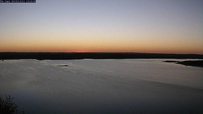 Lake Travis webcam, October 13, 2015 6:15 PM CT