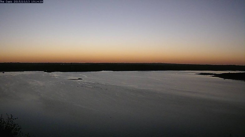 Lake Travis webcam, October 13, 2015 6:20 PM CT
