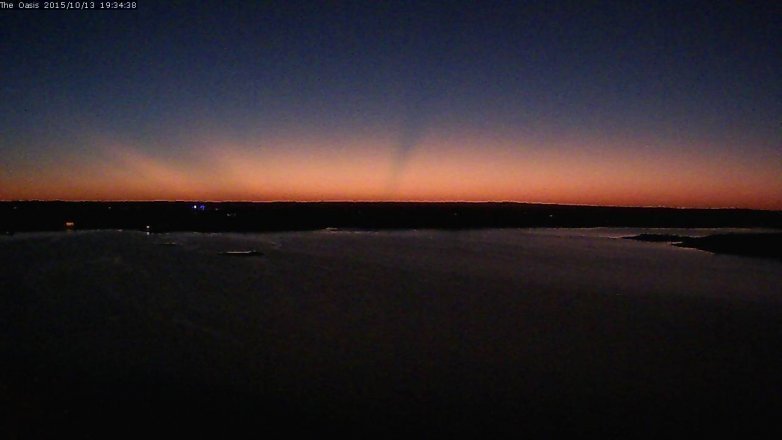 Lake Travis webcam, October 13, 2015 6:40 PM CT