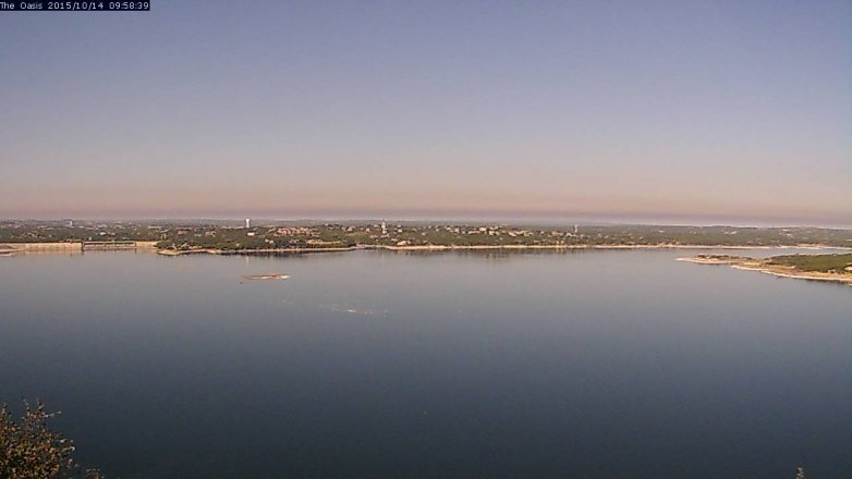 Lake Travis webcam, October 14, 2015 9:05 AM CT