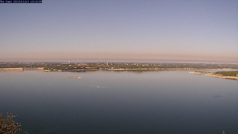 Lake Travis webcam, October 14, 2015 9:20 AM CT