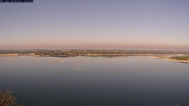 Lake Travis webcam, October 14, 2015 9:35 AM CT