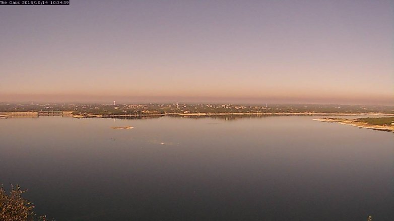 Lake Travis webcam, October 14, 2015 9:40 AM CT