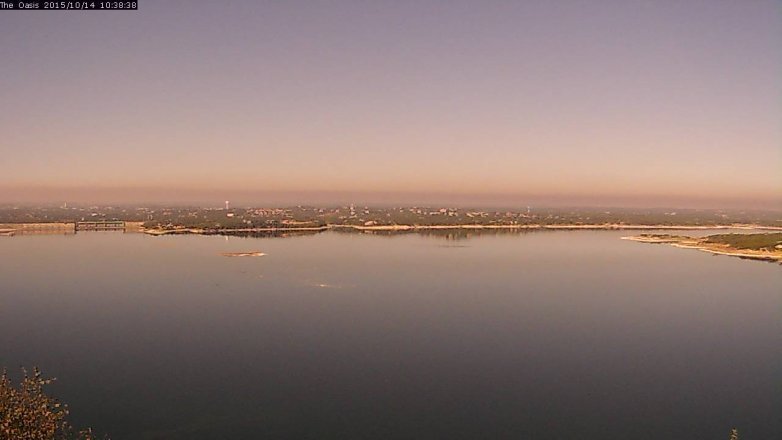 Lake Travis webcam, October 14, 2015 9:45 AM CT