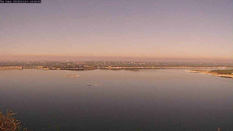 Lake Travis webcam, October 14, 2015 9:50 AM CT