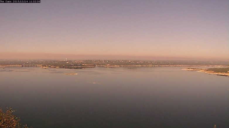 Lake Travis webcam, October 14, 2015 10:10 AM CT