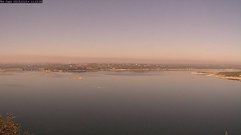 Lake Travis webcam, October 14, 2015 10:15 AM CT
