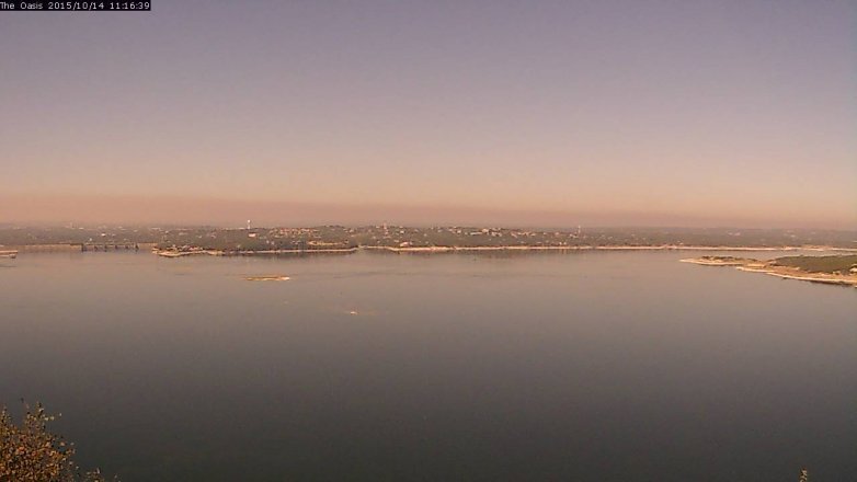 Lake Travis webcam, October 14, 2015 10:25 AM CT