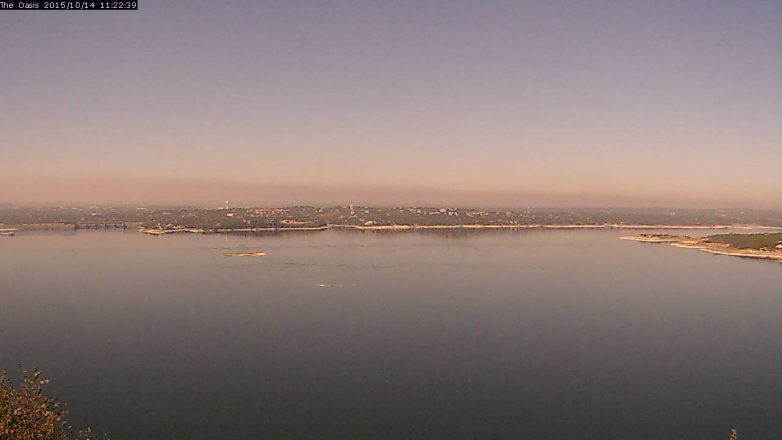 Lake Travis webcam, October 14, 2015 10:30 AM CT