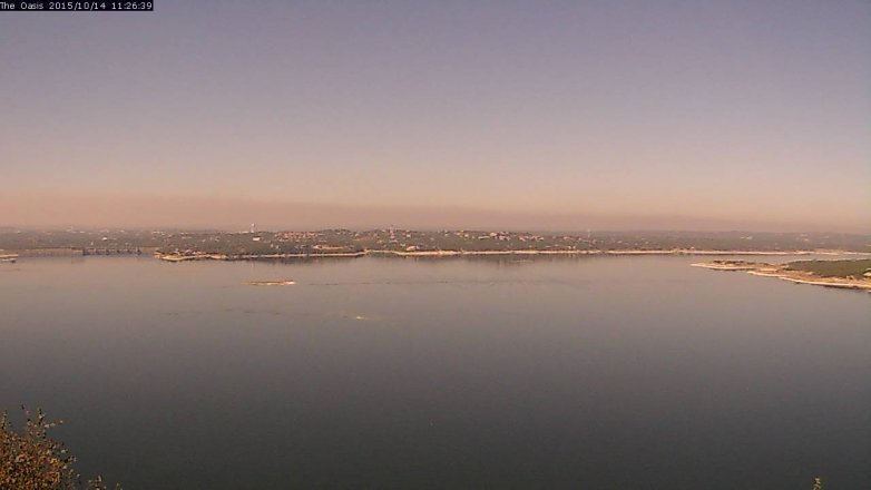 Lake Travis webcam, October 14, 2015 10:35 AM CT