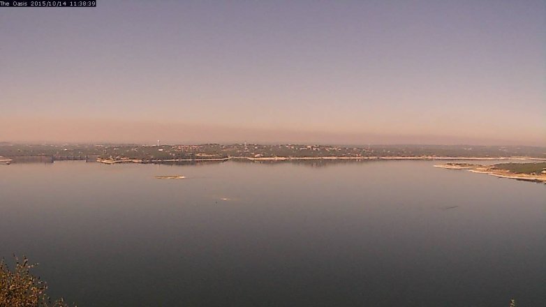 Lake Travis webcam, October 14, 2015 10:45 AM CT