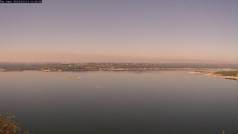 Lake Travis webcam, October 14, 2015 10:50 AM CT