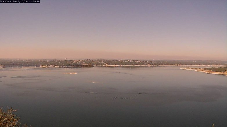 Lake Travis webcam, October 14, 2015 10:55 AM CT