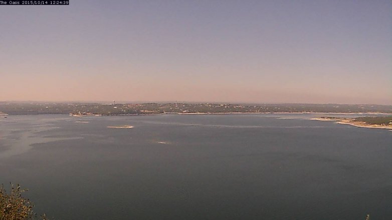 Lake Travis webcam, October 14, 2015 11:30 AM CT