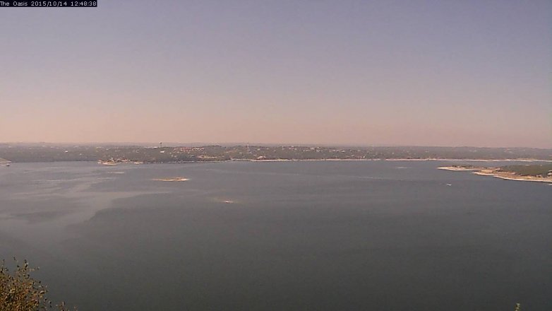 Lake Travis webcam, October 14, 2015 11:55 AM CT