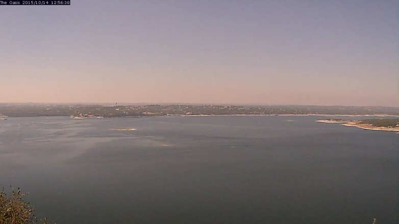 Lake Travis webcam, October 14, 2015 12:05 PM CT