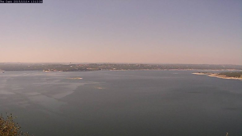 Lake Travis webcam, October 14, 2015 12:20 PM CT