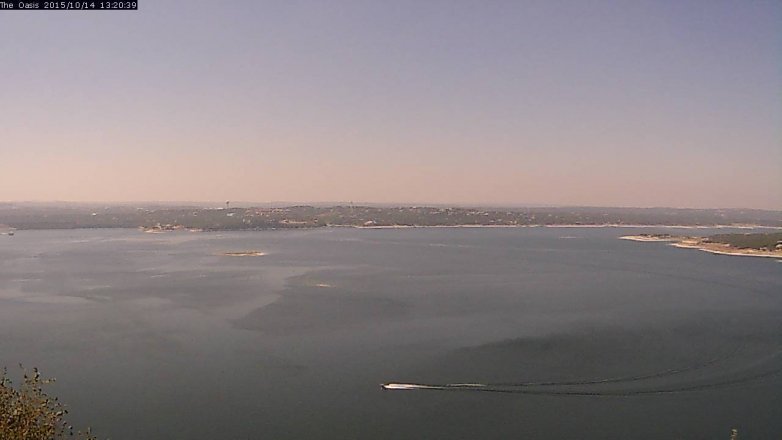 Lake Travis webcam, October 14, 2015 12:25 PM CT