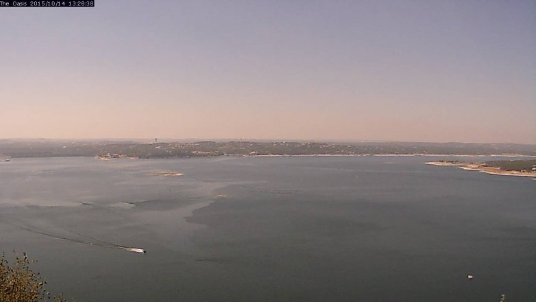 Lake Travis webcam, October 14, 2015 12:35 PM CT