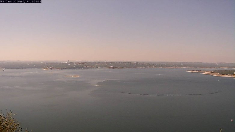 Lake Travis webcam, October 14, 2015 12:40 PM CT