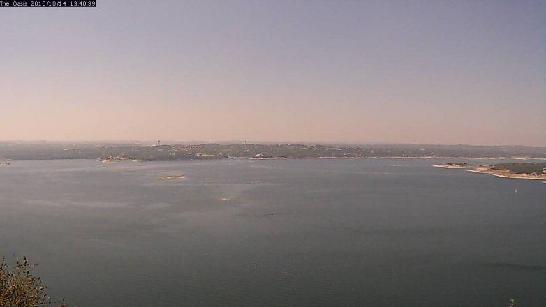 Lake Travis webcam, October 14, 2015 12:45 PM CT