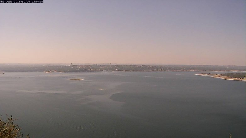 Lake Travis webcam, October 14, 2015 12:50 PM CT