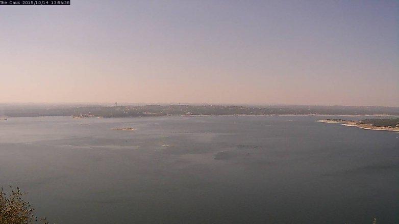 Lake Travis webcam, October 14, 2015 1:00 PM CT
