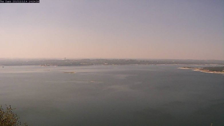 Lake Travis webcam, October 14, 2015 1:10 PM CT