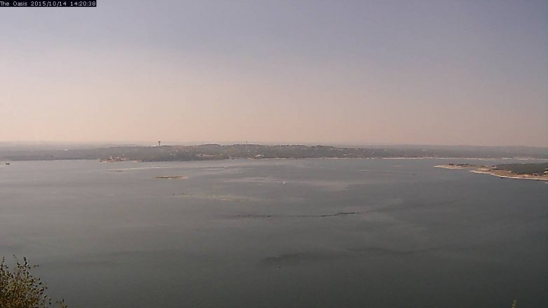 Lake Travis webcam, October 14, 2015 1:25 PM CT