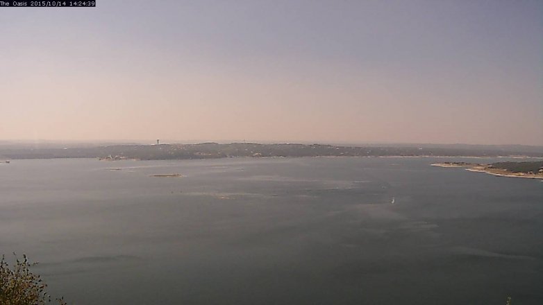 Lake Travis webcam, October 14, 2015 1:30 PM CT