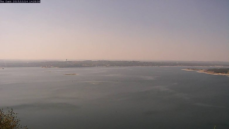 Lake Travis webcam, October 14, 2015 1:35 PM CT