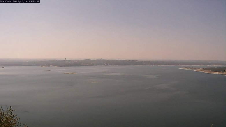 Lake Travis webcam, October 14, 2015 1:40 PM CT