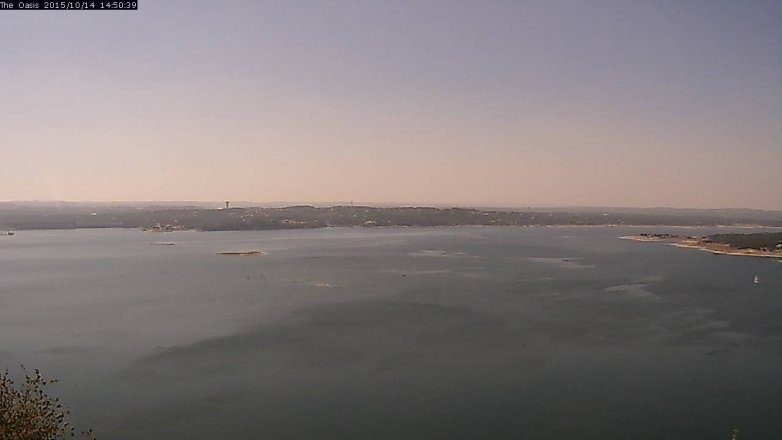 Lake Travis webcam, October 14, 2015 1:55 PM CT