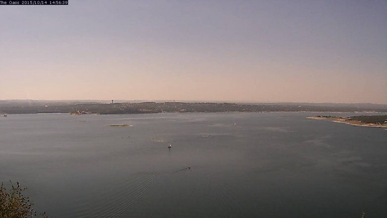 Lake Travis webcam, October 14, 2015 2:05 PM CT