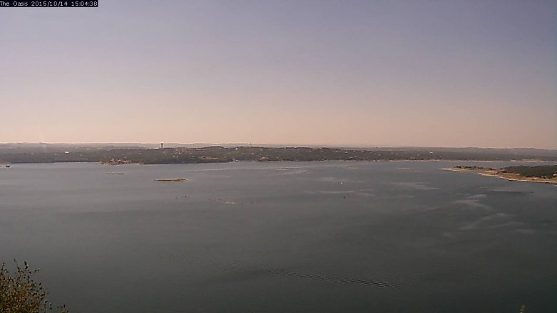 Lake Travis webcam, October 14, 2015 2:10 PM CT