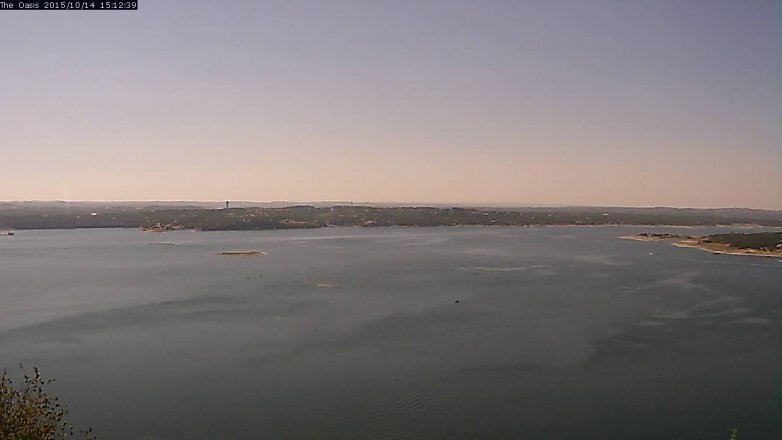 Lake Travis webcam, October 14, 2015 2:20 PM CT
