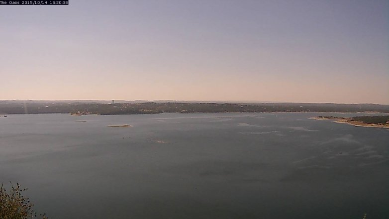 Lake Travis webcam, October 14, 2015 2:25 PM CT