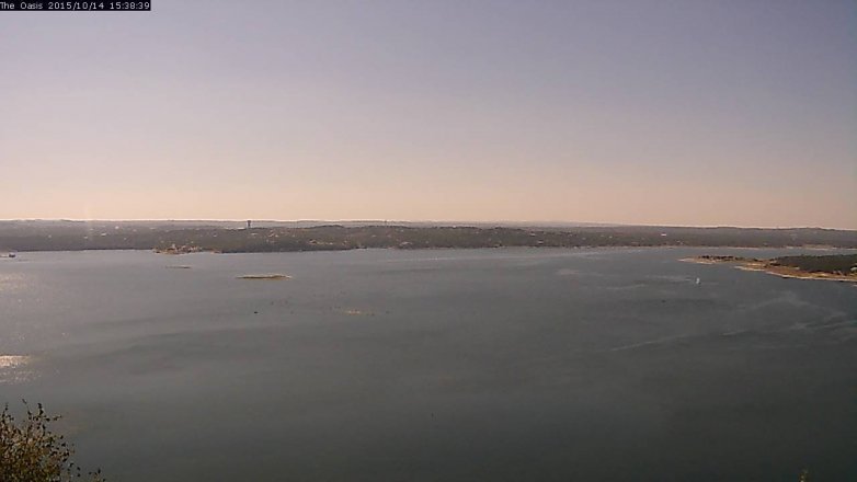 Lake Travis webcam, October 14, 2015 2:45 PM CT