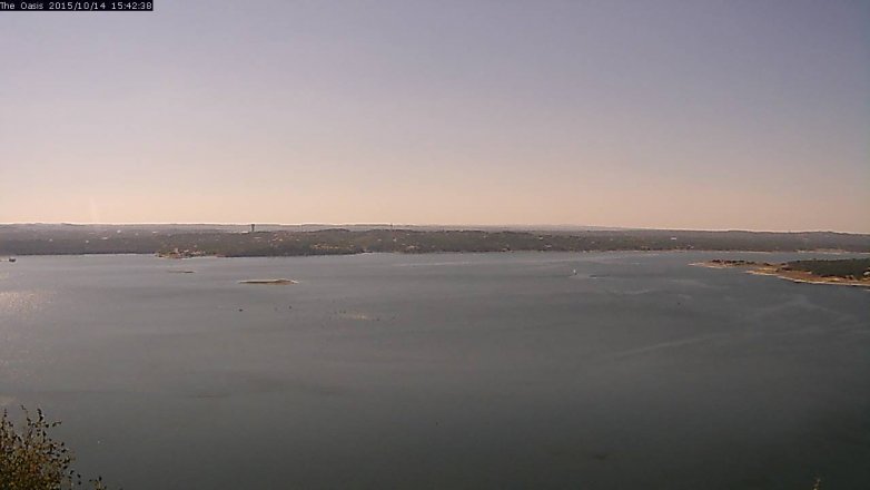 Lake Travis webcam, October 14, 2015 2:50 PM CT
