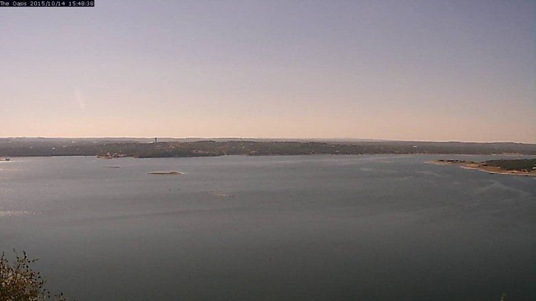 Lake Travis webcam, October 14, 2015 2:55 PM CT