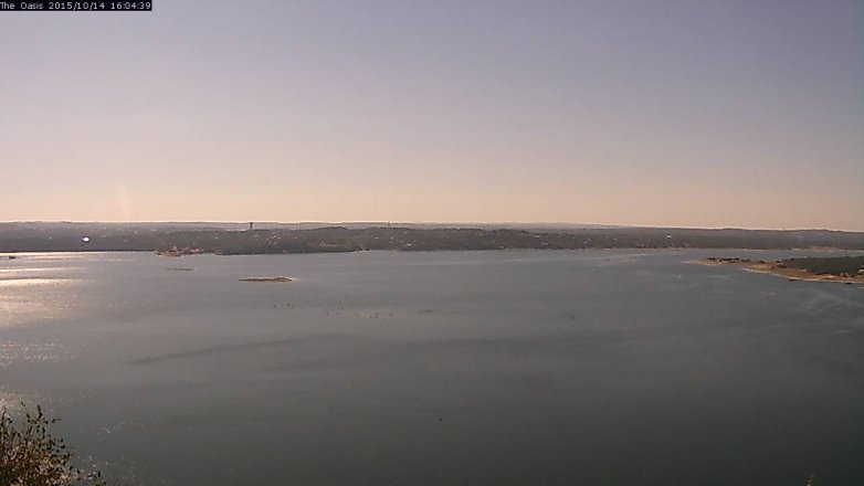 Lake Travis webcam, October 14, 2015 3:10 PM CT