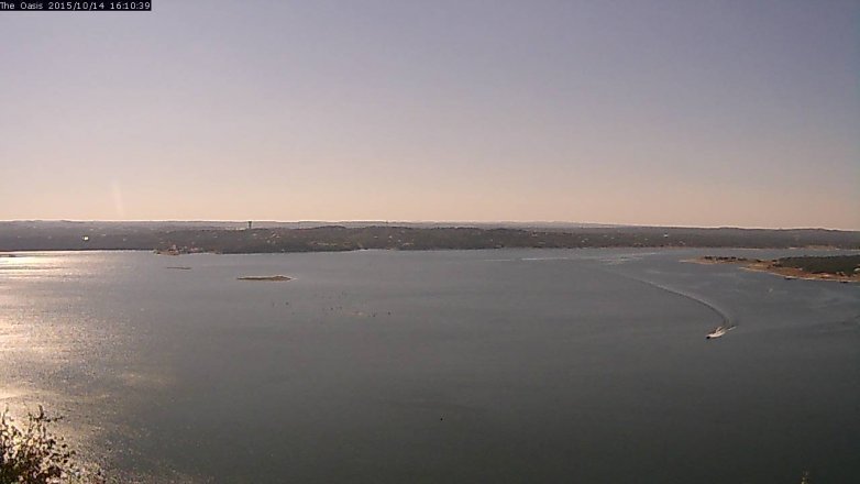 Lake Travis webcam, October 14, 2015 3:15 PM CT