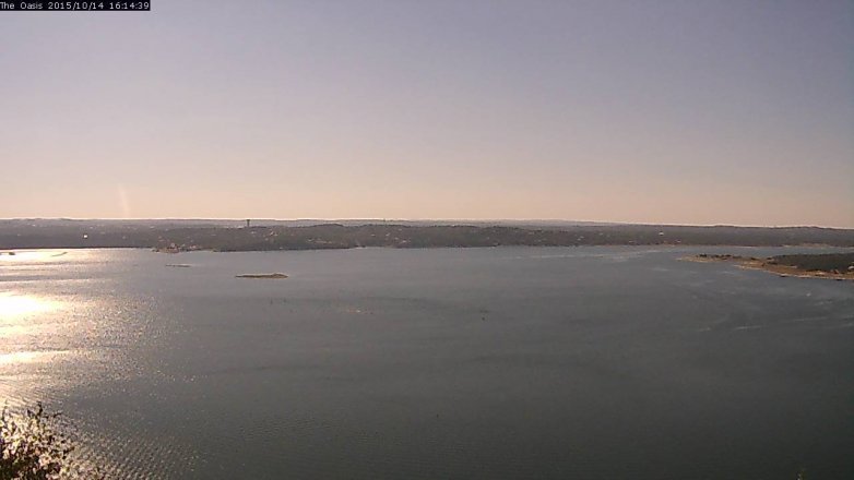 Lake Travis webcam, October 14, 2015 3:20 PM CT
