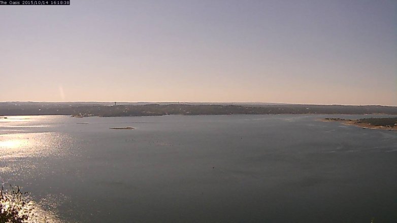 Lake Travis webcam, October 14, 2015 3:25 PM CT