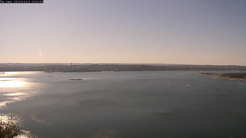 Lake Travis webcam, October 14, 2015 3:30 PM CT