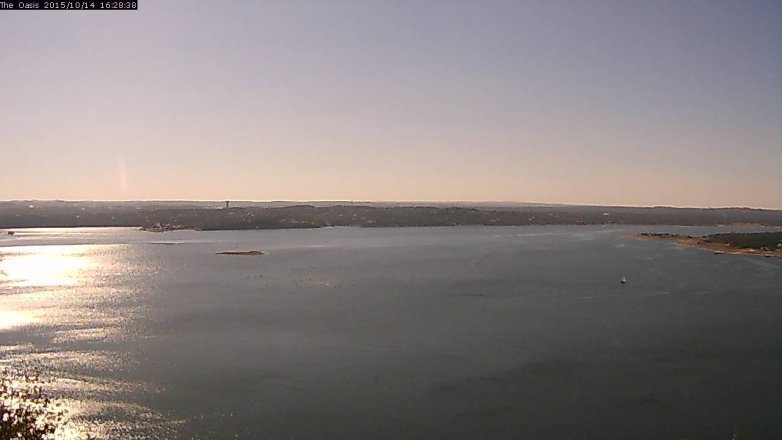 Lake Travis webcam, October 14, 2015 3:35 PM CT