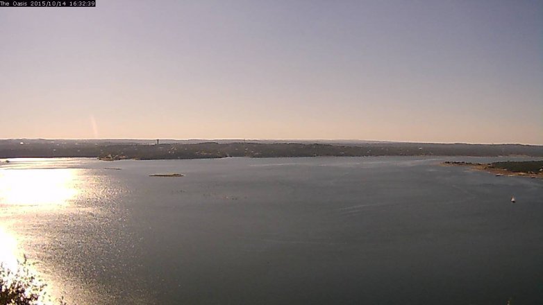 Lake Travis webcam, October 14, 2015 3:40 PM CT