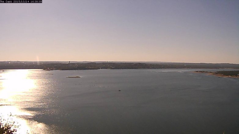 Lake Travis webcam, October 14, 2015 3:45 PM CT