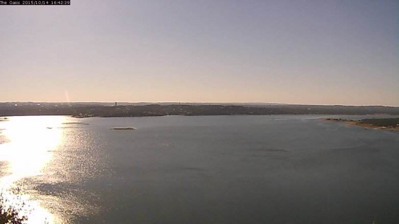 Lake Travis webcam, October 14, 2015 3:50 PM CT