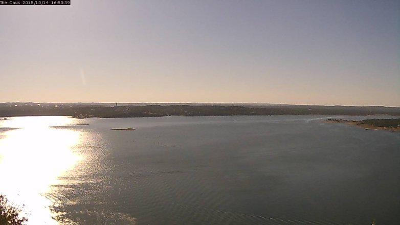 Lake Travis webcam, October 14, 2015 3:55 PM CT